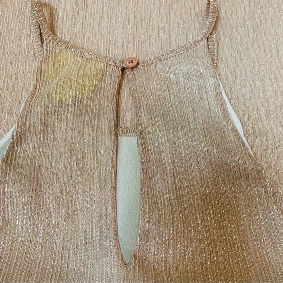 Anthropologie Maeve Sparkle/Shimmer Pink Top - Picture 5 of 6